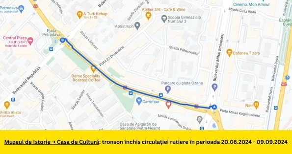 Atenție, șoferi! Se închide circulația rutieră pe Bulevardul Decebal