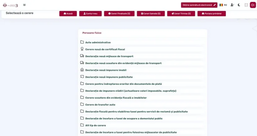 NOUTĂȚI. Am lansat portalul online dedicat depunerii și obținerii actelor aferente Direcției Generale de Impozite și Taxe Locale Sector 3