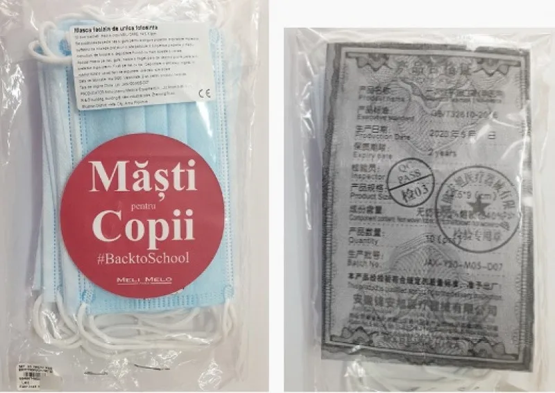 Alertă privind patru tipuri de măști neconforme în România, printre care și unele pentru copii!