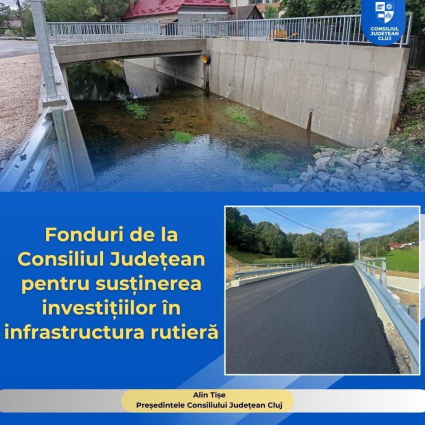 Fonduri de la Consiliul Județean pentru susținerea investițiilor în infrastructura rutieră