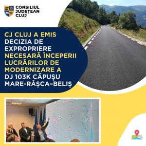 &Icirc;nceperea lucrărilor de modernizare a DJ 103K Căpușu Mare &ndash; R&acirc;șca &ndash; Beliș