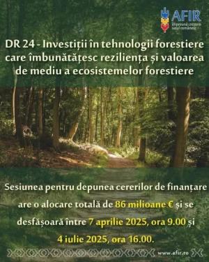 S-a lansat prima sesiune pentru DR-24 – Investiții în tehnologii forestiere!