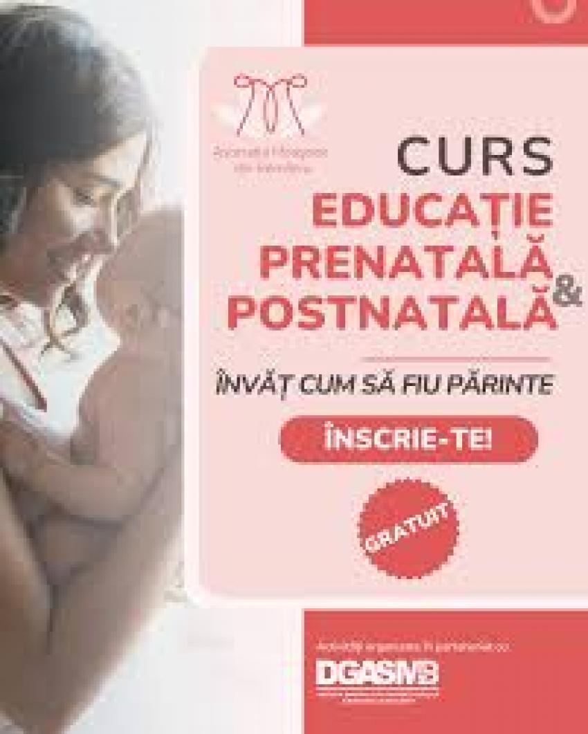 Cursuri gratuite de educație prenatală și postnatală în București