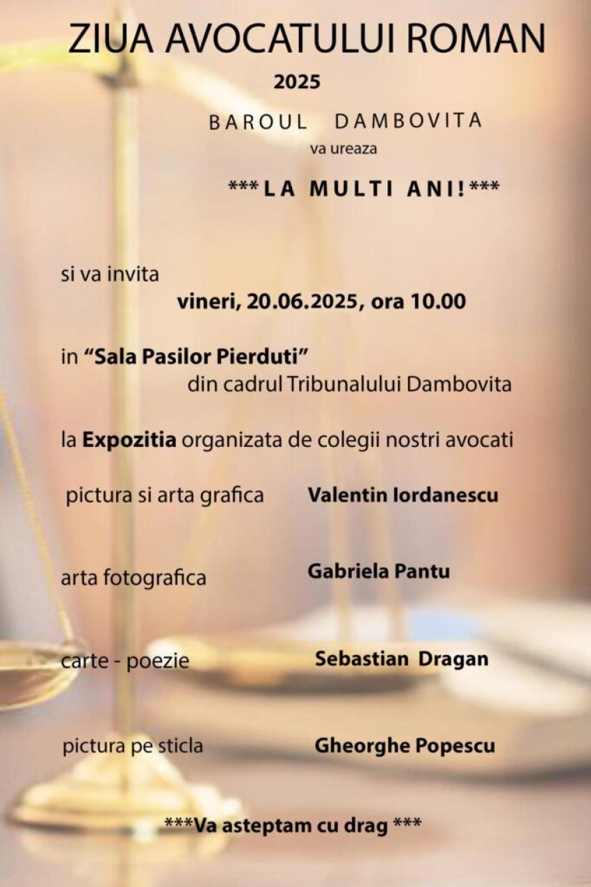 Ziua AVOCATULUI ROMÂN marcată și în Dâmbovița