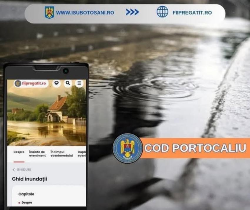 Atenție, Cod portocaliu de instabilitate atmosferică în Botoșani!