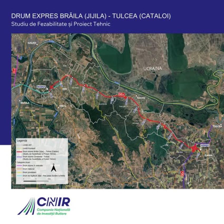 CNI Rutiere a aprobat studiul de fezabilitate pentru drumul Brăila-Tulcea (Dobrogea Expres)