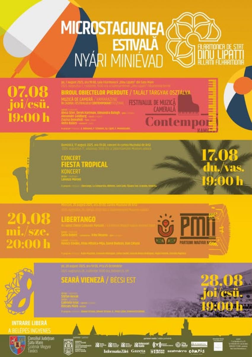 Concerte estivale pregătite în august la Satu Mare