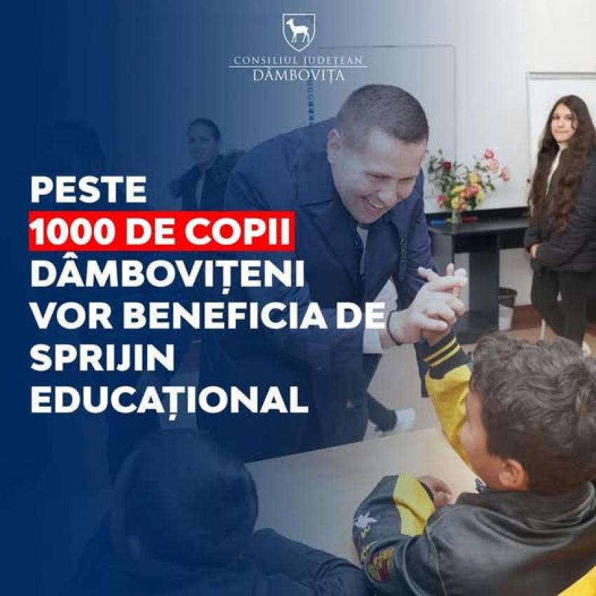 Peste 1.000 de copii dâmbovițeni vor beneficia de sprijin educațional!